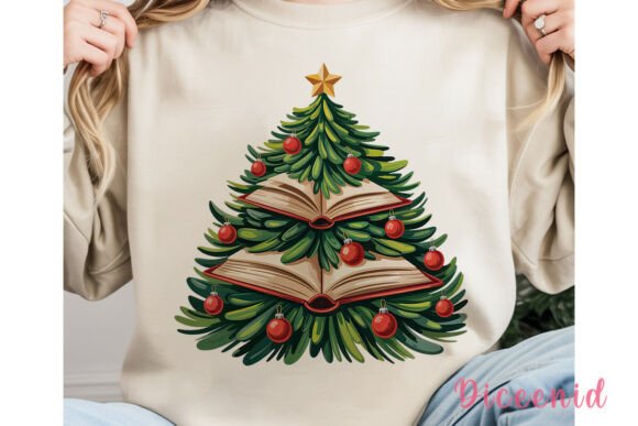 Bookish Christmas Tree PNG Clipart Review