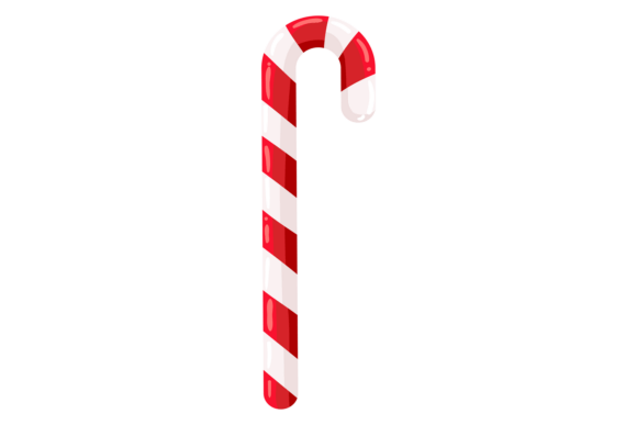 Candy Cane Icon: Festive Illustrations