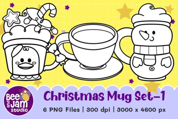 Christmas Mug Clipart Set-1: Illustrations Review