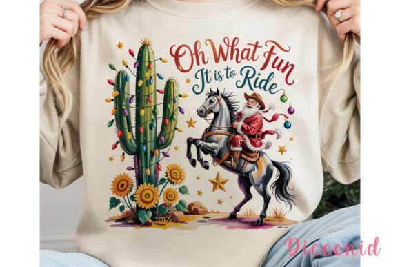 Cowboy Santa Ride: Festive Illustrations for Branding