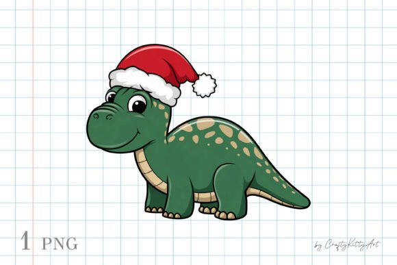 Cute Christmas Dino: Festive Illustrations