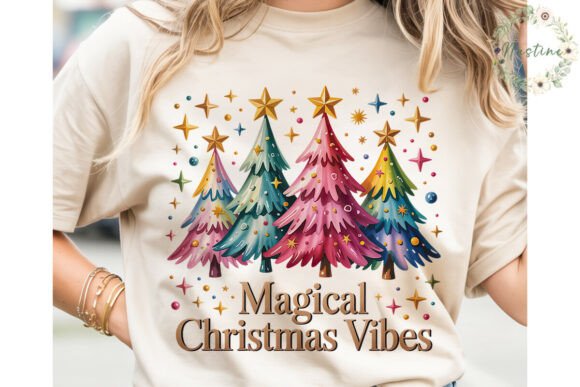 Magical Christmas Trees PNG Clipart for Illustrations