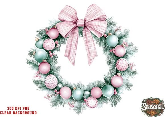 Review: Blush Frost Christmas Wreath PNG Illustrations