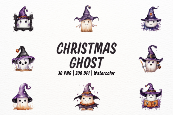 Review: Cute Spooky Christmas Ghost Clipart for Stitching