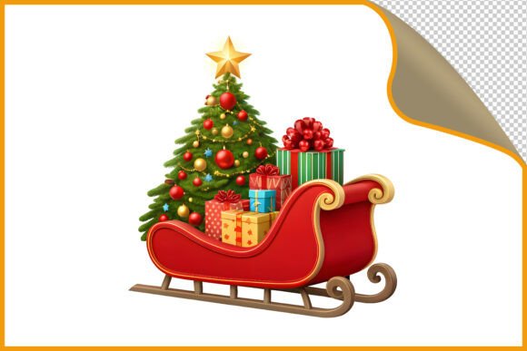 Reviewing Christmas Sleigh Clipart PNG for Stitching