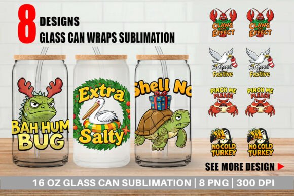 Tropical Christmas Animal Glass Can Wrap Review