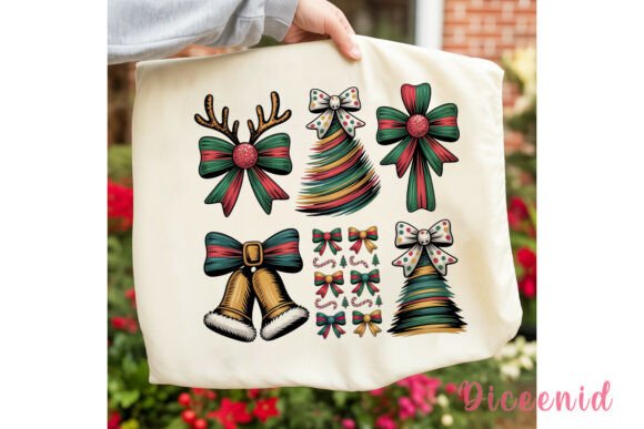 Vibrant Glitter Christmas PNG Clipart & Illustrations